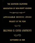 Southern California Association of Non-Profit Housing - Project of the Year - 
Hollywood El Centro
