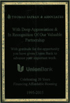 Union Bank - Celebrating 20 Years Financing Affordable Housing